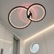 Потолочная LED-люстра Diasha 8180/2BK 3color с пультом и диммером, чёрная, 55W, 3025 lm, круглые акриловые LED-кольца 53&times;33 см 8180/2BK LED 3color dim фото 1