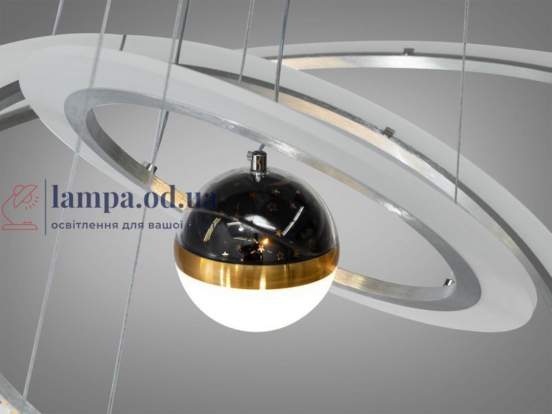 Люстра стельова LED Diasha 2328-800+600+400NEW HR 140W, з додатковим підсвічуванням, для коридору, спальні, кухні 2328-800+600+400NEW HR фото