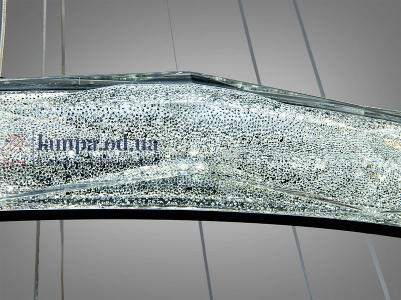 Дизайнерская подвесная LED-люстра для зала Diasha 583-800+600+400BK чёрная, 3 кольца, 250Вт, 80 см, до 40 м&sup2; 583-800+600+400BK фото