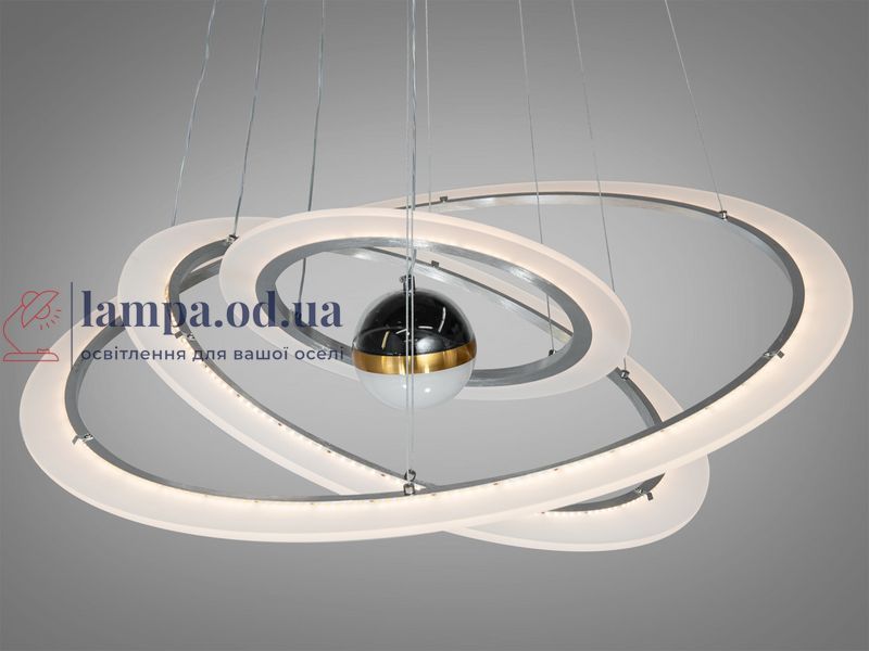 Люстра стельова LED Diasha 2328-800+600+400NEW HR 140W, з додатковим підсвічуванням, для коридору, спальні, кухні 2328-800+600+400NEW HR фото