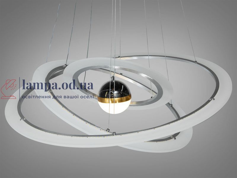 Люстра стельова LED Diasha 2328-800+600+400NEW HR 140W, з додатковим підсвічуванням, для коридору, спальні, кухні 2328-800+600+400NEW HR фото