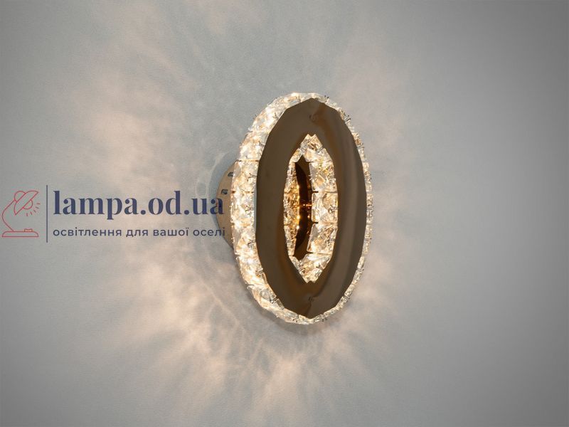 Світильник настінний LED Diasha 9604G, 6W, 330 лм, золото, кришталевий, дизайнерський стиль, IP20 9604G фото
