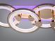 Люстра стельова LED Diasha H8022/2+2G, 65W, 3200K-6500K, золото, акрил, сучасний стиль для дому H8022/2+2G LED 3color d фото 5