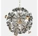 Декоративна підвісна люстра-сфера Artlight 25007-500GD золота на 12 ламп G4 з прозорими та графітовими скляними квітами 25007-500GD фото 3