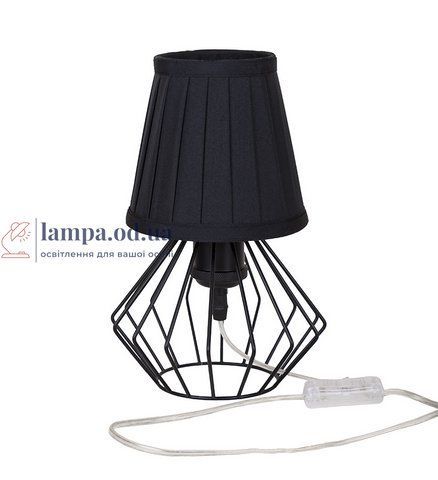 Настольная лампа Levistella 756T108F02 BK+BK, E27, 60W, черный металл + текстиль, 250 мм LVS4284 фото