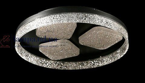 Люстра стельова LED Splendid Ray L2972/470/3+1, 112W, чорний, сучасний стиль з пультом, димер, 47 см 30428858 фото