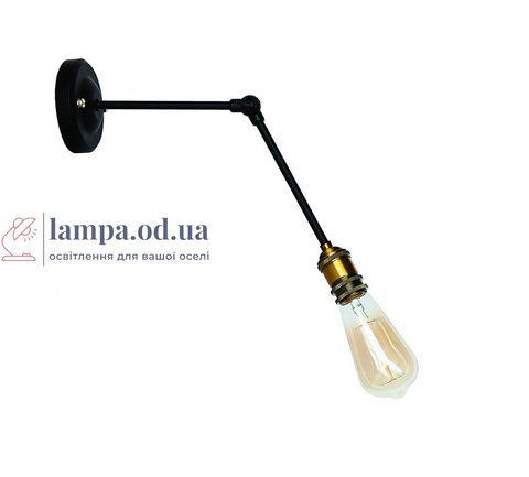 Бра настінне Levistella 752WK1402-1, E27, 60W, чорний з золотим патроном, сучасний стиль для дому LVS04324 фото