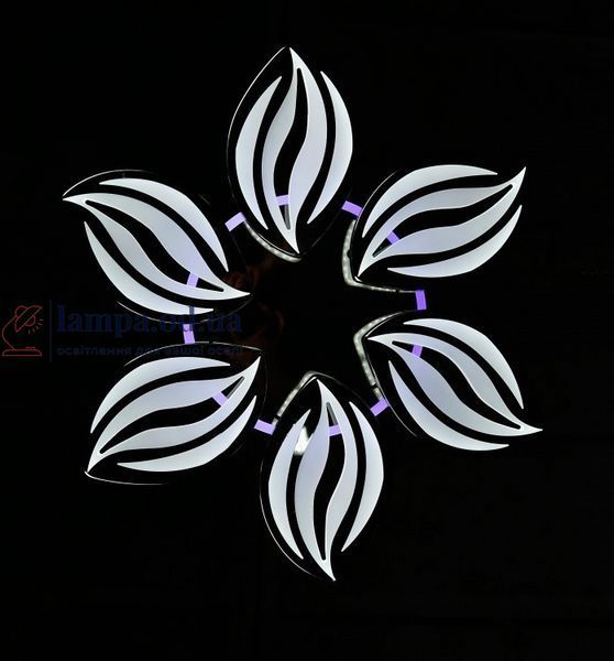 Люстра стельова LED Splendid Ray LK23/6, 160W, чорний/білий, димер, сучасний стиль 30397112 фото