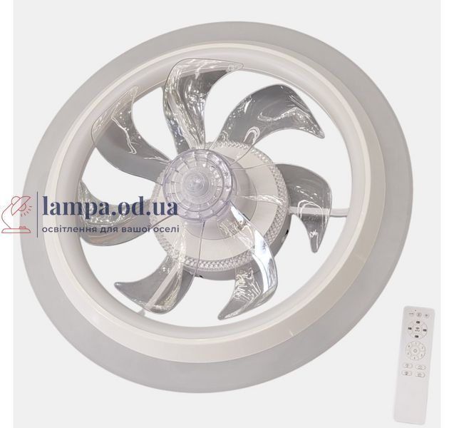 Стельова LED-люстра-вентилятор Artlight FS302WH, біла, 76 Вт, від 12-19 м&sup2; FS302WH фото