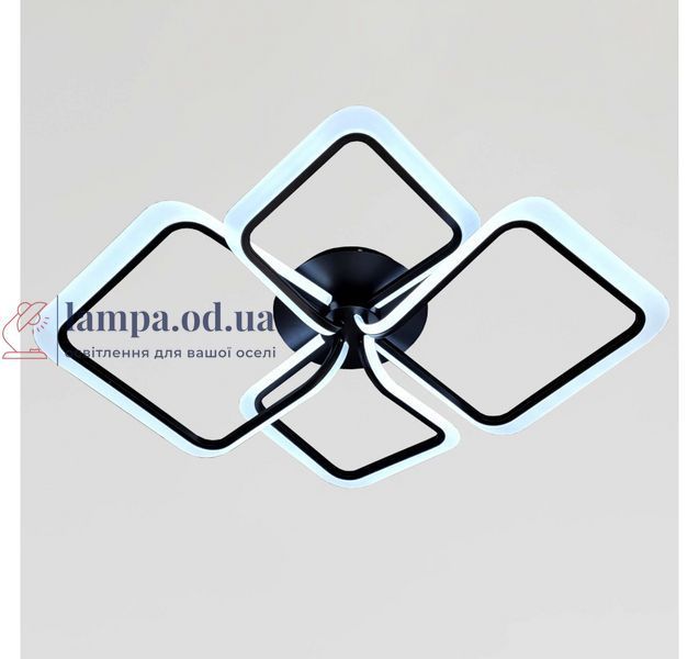Світлодіодна стельова люстра Artlight WG5146-2+2BK, 85 Вт, чорна WG5146-2+2BK фото