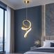 Дизайнерский подвесной светодиодный светильник Artlight 123/1A GD золотой LED 31 Вт с фигурным силиконовым рассеивателем 123/1A GD фото 1