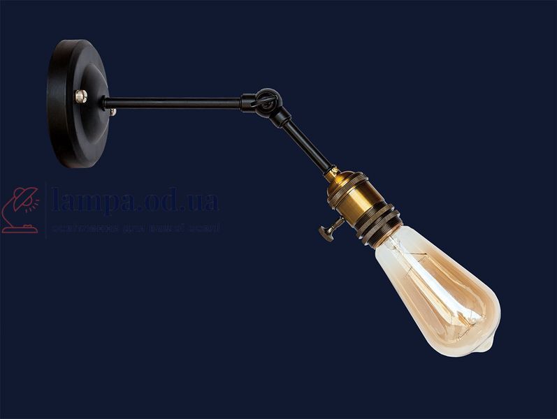 Светильник настінний Levistella 752WH1503-1, E27, 60W, чорний з золотим патроном, сучасний стиль для дому LVS04275 фото