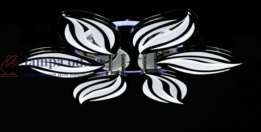 Люстра стельова LED Splendid Ray LK23/6, 160W, чорний/білий, димер, сучасний стиль 30397112 фото