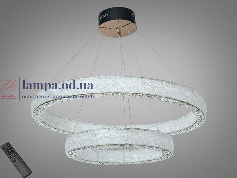 LED підвісна люстра Diasha 662/800+500GD 2 кільця золото 142Вт пульт 662/800+500GD фото