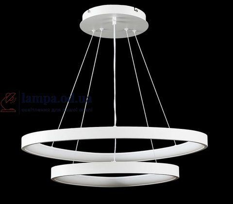 Люстра світлодіодна Splendid Ray L2550/650+450/2 LED, 2 лампи, регулювання світла, білий колір, сучасний стиль для дому 30428759 фото