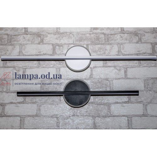 LED бра з круглим центром Linisoln 7586-80, 20 Вт, чорний, 80 x 15 см 7586-80 фото