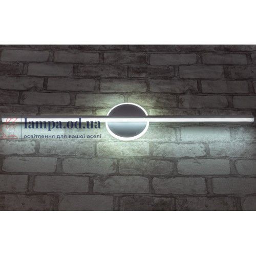 LED бра з круглим центром Linisoln 7586-80, 20 Вт, чорний, 80 x 15 см 7586-80 фото