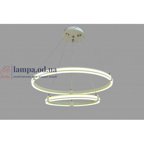 Linisoln 9803-2, белая подвесная LED-люстра из двух колец 60&times;40 см, 75 Вт, 3000-6000 К 9803-2 фото