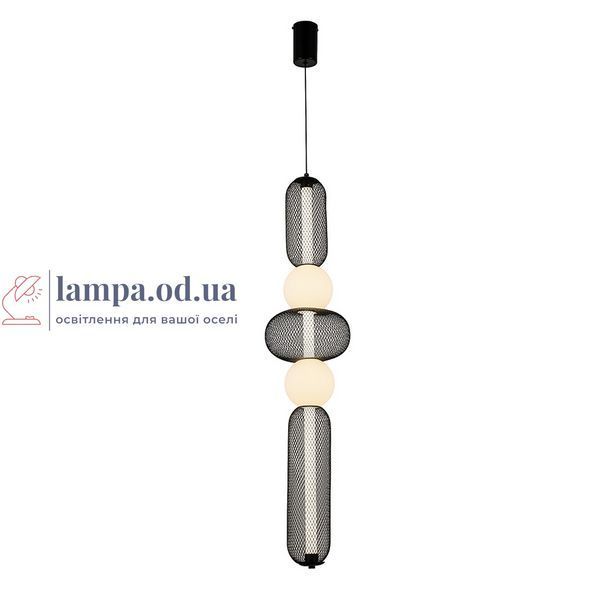 Світильник підвісний LED Levistella 7812027 BK, 12W, 3000K, чорний метал, для вітальні LVS6156 фото