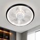 Стельова LED-люстра-вентилятор Artlight FS309BK, біла з чорною окантовкою, 76 Вт, від 10-18 м&sup2; FS309BK фото 1