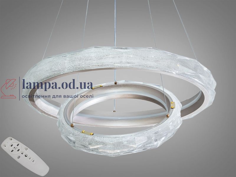 Ошатна LED-люстра Diasha MD3528/600+400CG шампань, 2 кільця, 90 Вт, 60 см, 14-20m2 MD3528/600+400CG фото
