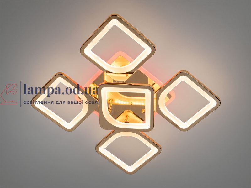 Потолочная люстра LED Diasha S8060/4+1G, 85W, 3200K-6500K, золото, современный стиль для дома S8060/4+1G LED 3color d фото
