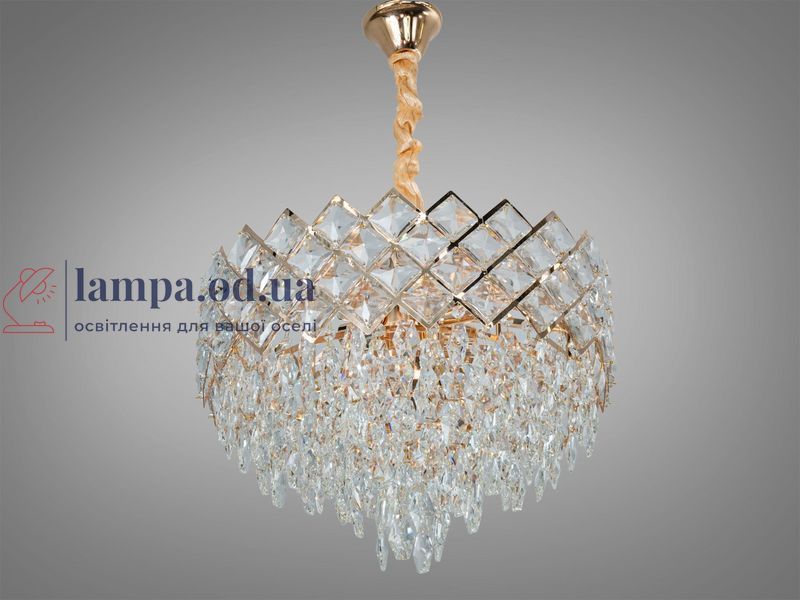 Хрустальная люстра Diasha 619-500G, золото, 9xE14, до 40 Вт/лампа, 51 см, до 20 м&sup2; 619-500G фото