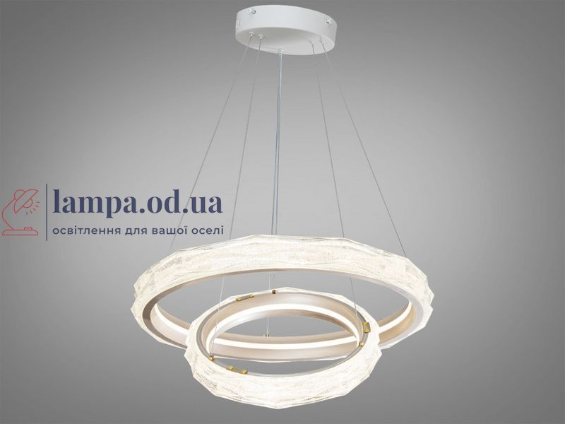 Ошатна LED-люстра Diasha MD3528/600+400CG шампань, 2 кільця, 90 Вт, 60 см, 14-20m2 MD3528/600+400CG фото