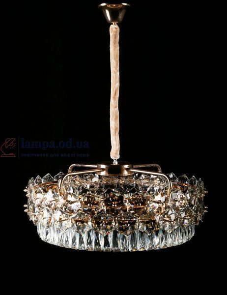 Підвісна кришталева люстра Splendid Ray L5614/600/8 (FGD), золото, коричневий, 8 ламп E14, від 13-20 м&sup2; 30438400 фото