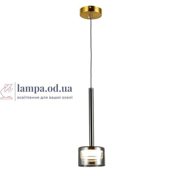 Подвесной светильник LED Levistella 800P3307-1led (120*380) SM, 9W, черный металл/стекло, три режима света, для гостиной LVS5926 фото