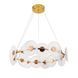 Подвесная LED-люстра 8036103-16LED (750) FGD, золотая, &Oslash;72 см, стеклянные плафоны 175 мм, три режима света LVS6386 фото 2