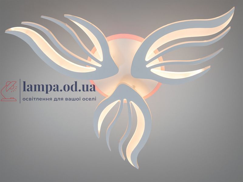 LED люстра Diasha 2527/3WH белая 70 см 52W с пультом 2527/3WH LED 3color dim фото