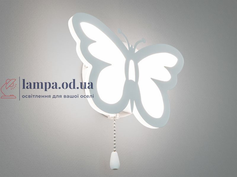 Светильник настенный LED Diasha 8067/1WH Бабочка 20W, белый, 1100 лм, акрил, современный стиль 8067/1WH фото