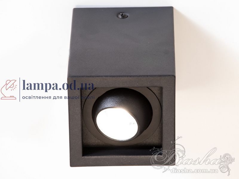 Світильник накладний поворотний LED Diasha 136G-BK, 10W, 550lm, 4100K, чорний, для гіпсокартонної стелі 136G-BK фото