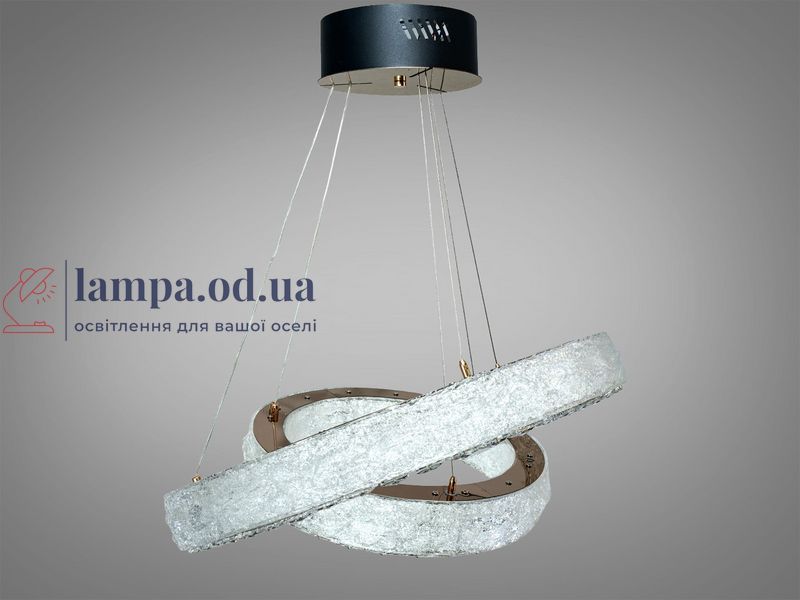 Підвісна LED люстра Diasha 662/600+400GD з кришталем, золото, 105 W, з пультом, освітлення 10-22 м2 662/600+400GD фото