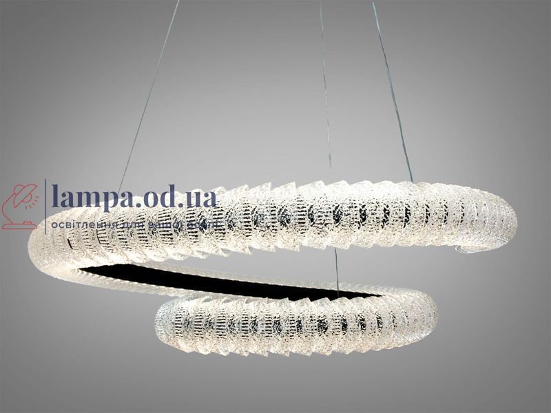 Современная подвесная LED люстра Diasha MD2509/800BK черная кольцевая 80 см с пультом MD2509/800BK фото