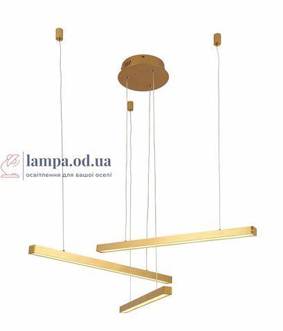 Люстра стельова LED Levistella 918LP457-3 GD 600MM, 10W, 2700K, золото/білий матовий, сучасний стиль для дому LVS3695 фото