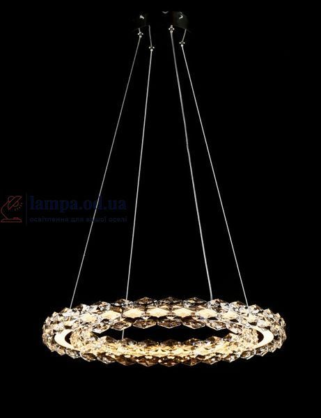 Підвісна хромована світлодіодна люстра Splendid Ray L33152/500/1 LED (CR) з кришталевим кільцем 50 см 30437867 фото