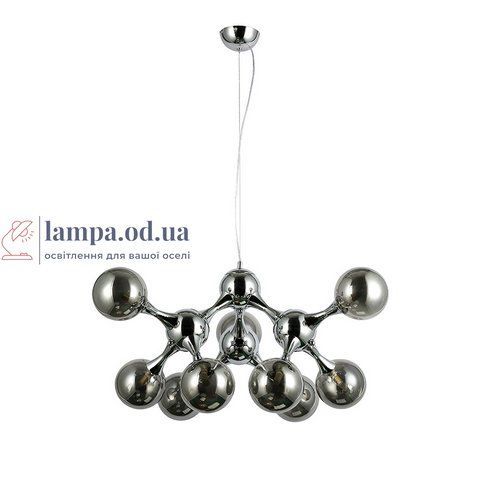 Потолочная люстра LED Levistella 7529816-9 CR+BK, G9, 9 плафонов, хром, черный, для гостиной, диаметр 700 мм LVS5247 фото
