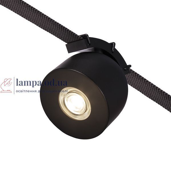 Трековий світильник LED Levistella 78012-BL08 BK, 12W, 4000K, чорний алюміній, для текстильної трекової системи LVS4998 фото