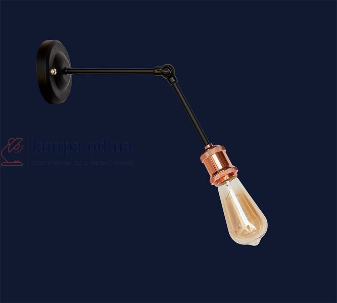 Настенное бра Levistella 752WR1106-1, E27, 60W, черный металл, розовое золото, для дома LVS04430 фото