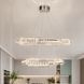 Велика хромована LED люстра Artlight 552/80+60CH із двома скляними кільцями 180W 552/80+60CH фото 1