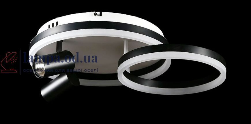 Люстра стельова LED Splendid Ray L2464/550/2+2, 4 лампи, білий/чорний, димер, сучасний стиль 30428629 фото