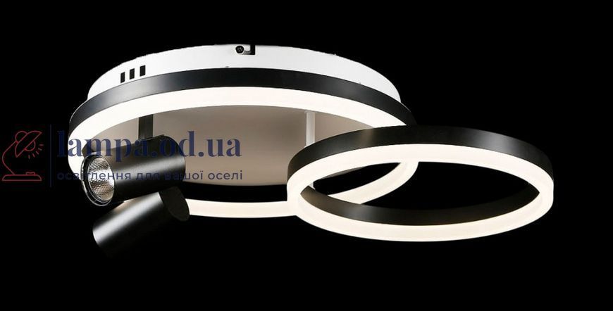Люстра стельова LED Splendid Ray L2464/550/2+2, 4 лампи, білий/чорний, димер, сучасний стиль 30428629 фото