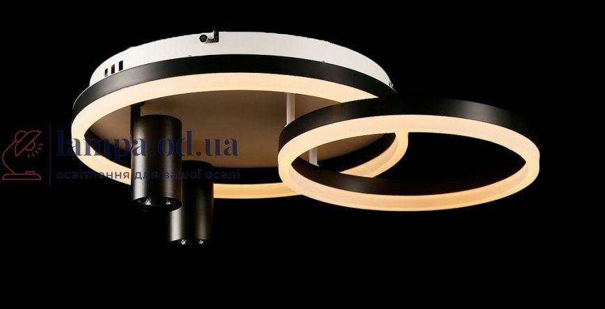 Люстра стельова LED Splendid Ray L2464/550/2+2, 4 лампи, білий/чорний, димер, сучасний стиль 30428629 фото
