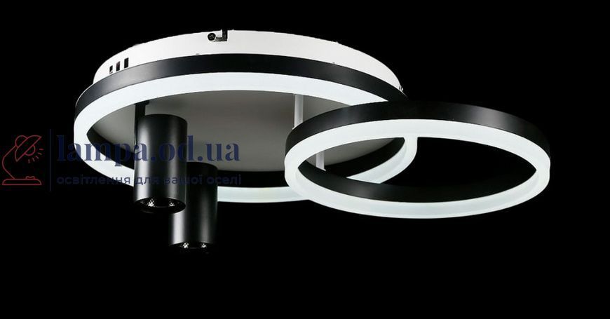 Люстра стельова LED Splendid Ray L2464/550/2+2, 4 лампи, білий/чорний, димер, сучасний стиль 30428629 фото