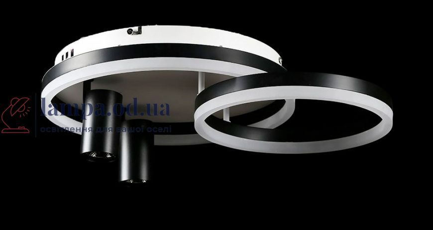 Люстра стельова LED Splendid Ray L2464/550/2+2, 4 лампи, білий/чорний, димер, сучасний стиль 30428629 фото