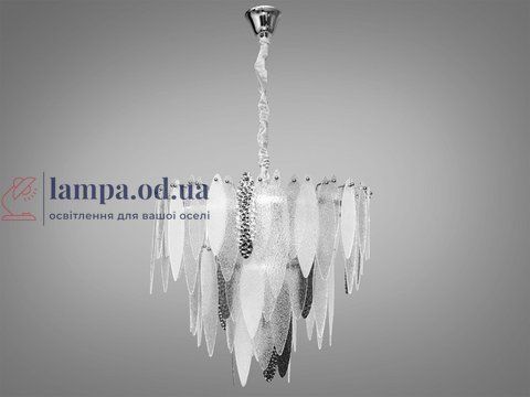 Потолочная люстра Diasha 18039-600HR 13 E14, 60 см, серебро, стекло, современный стиль 18039-600HR фото