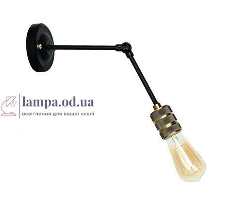 Настенное бра Levistella 752WR2103-1, E27, 60W, черный металл, бронзовый патрон, для дома LVS04469 фото