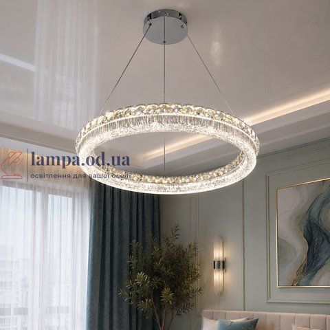Підвісна LED-люстра Diasha MD6027/600HR для спальні, кухні та вітальні, 95 W, 61 см, 10-18 m2 MD6027/600HR фото